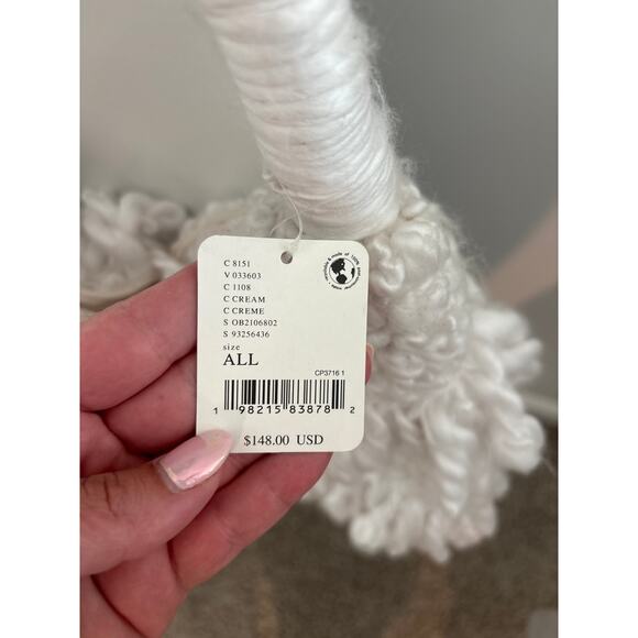 FREE PEOPLE Oslo Knit Tote White Purse Bag NWT - Picture 4 of 5